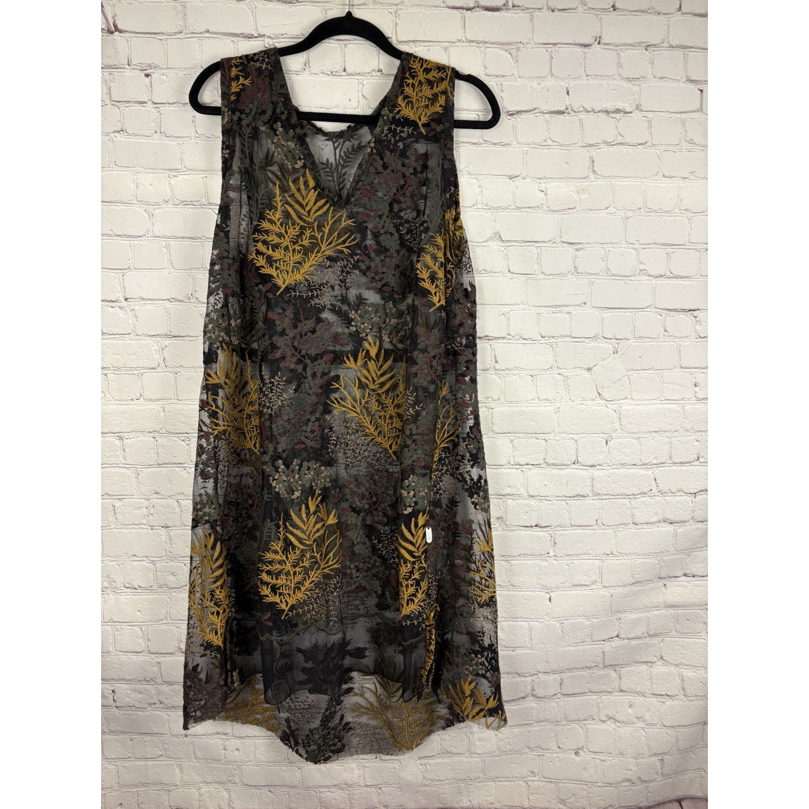 Women's Skif Skifo Sleeveless Embroidered Tunic Dress With Layer Dress Os 2 In 1